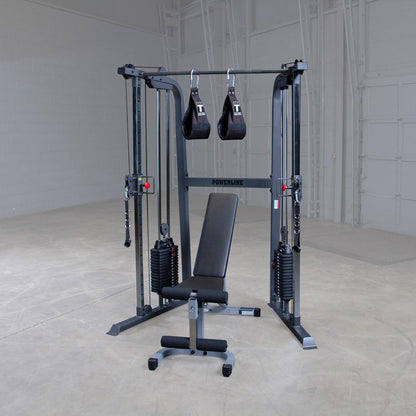 Powerline Cable Crossover Exercise Machine for Home & Commercial Gym, Functional Training Center with Dual Weights Stack for Cable Workout
