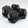 Adjustable Dumbbells Built for Home Training, 3-40 lb Range, Quick Select Dial, Steel Plates, Set of 2