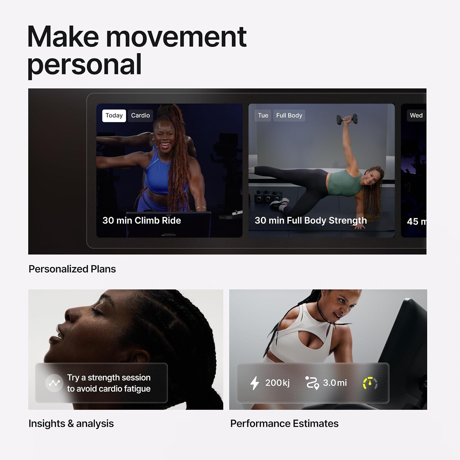 Peloton Exercise Bikes, Indoor Stationery Cross Training Bikes for Home Highlights: HD Swivel Screen, Space-Friendly Exercise Equipment for Home Workouts, Cardio Fitness, Yoga & Strength Routines
