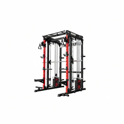 M2 3D Smith Machine with Steel Weight Stack, 60X60Mm Power Cage | All-In-One 286Lbs Weight Stack, Cable Crossover, 2000Lbs Capacity Power Cage