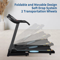 Treadmill 2.5HP Electric with 12Level Auto Incline Foldable Treadmill with LCD Monitor 220Lbs 8.5 Mph Speed Range for Home Gym Eercise Fitness