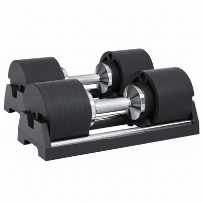AD80 Drop-Proof Cast Iron Adjustable Dumbbells 80Lbs | Knurled Chrome Handle,Fast Adjust,Compact Design,Durable Cast Iron Plates and Cradle,Heavy Weights Dumbbells Set for Home Gym