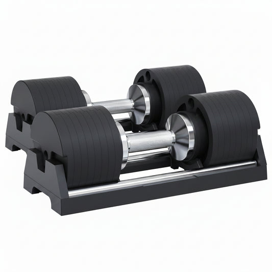 AD80 Drop-Proof Cast Iron Adjustable Dumbbells 80Lbs | Knurled Chrome Handle,Fast Adjust,Compact Design,Durable Cast Iron Plates and Cradle,Heavy Weights Dumbbells Set for Home Gym