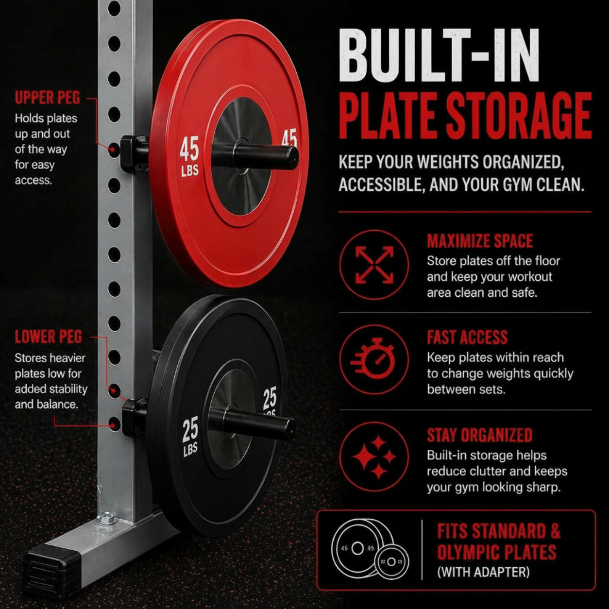 BD-11 Heavy Duty Power Rack/Squat Rack W/Chrome Pull up Bar and Power Cage Bundle Optins for a Complete Weightlifting Home Gym (BD-11 Power Rack)