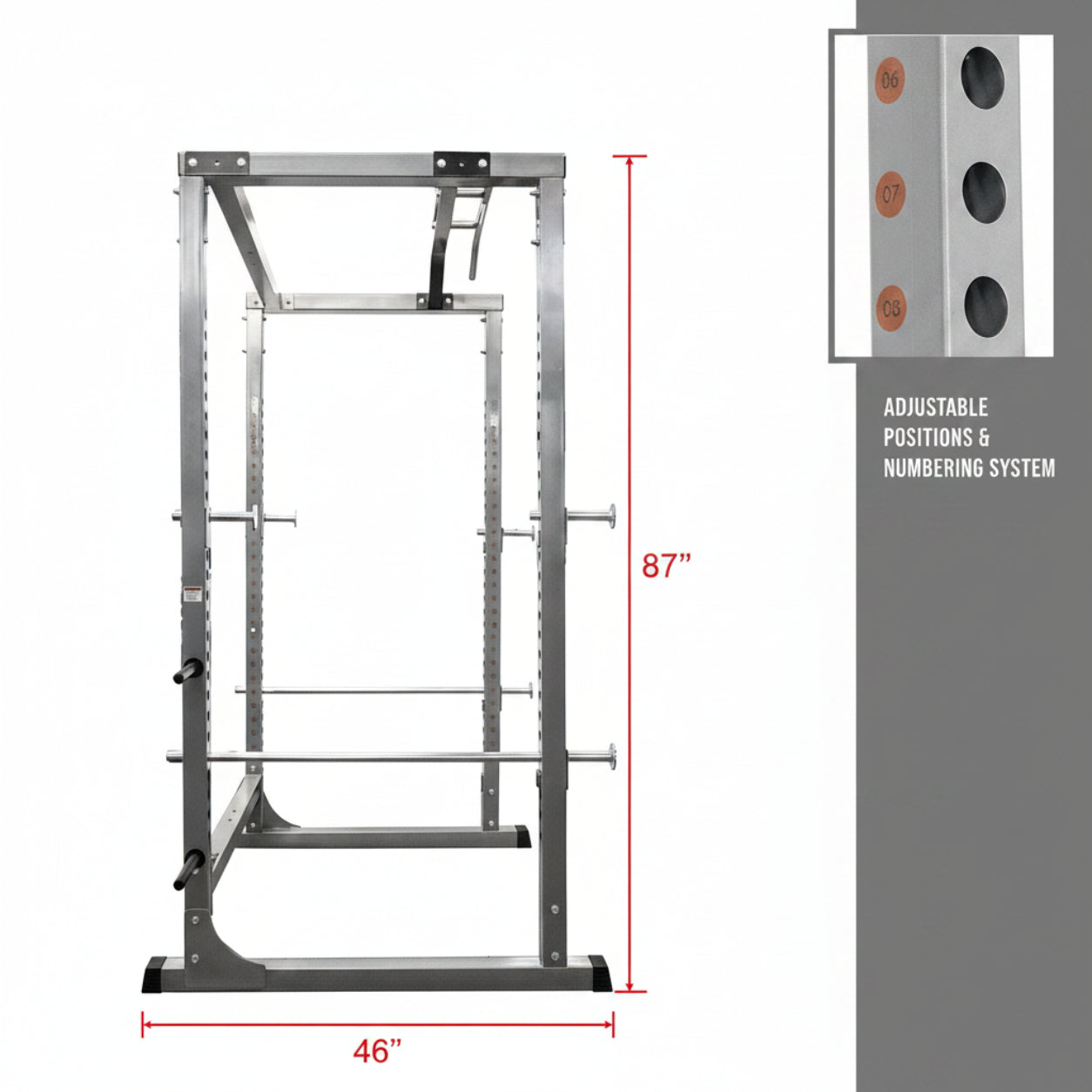 BD-11 Heavy Duty Power Rack/Squat Rack W/Chrome Pull up Bar and Power Cage Bundle Optins for a Complete Weightlifting Home Gym (BD-11 Power Rack)