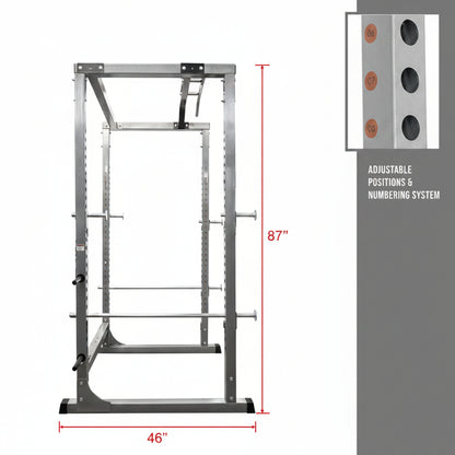 BD-11 Heavy Duty Power Rack/Squat Rack W/Chrome Pull up Bar and Power Cage Bundle Optins for a Complete Weightlifting Home Gym (BD-11 Power Rack)