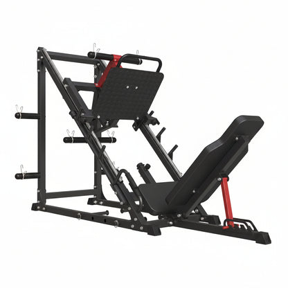 Leg Press Machine, 1500LBS Weight Capacity Adjustable Leg Machine with Resistance Band Pegs and Plate Storages, Workout Equipment for Strength Training