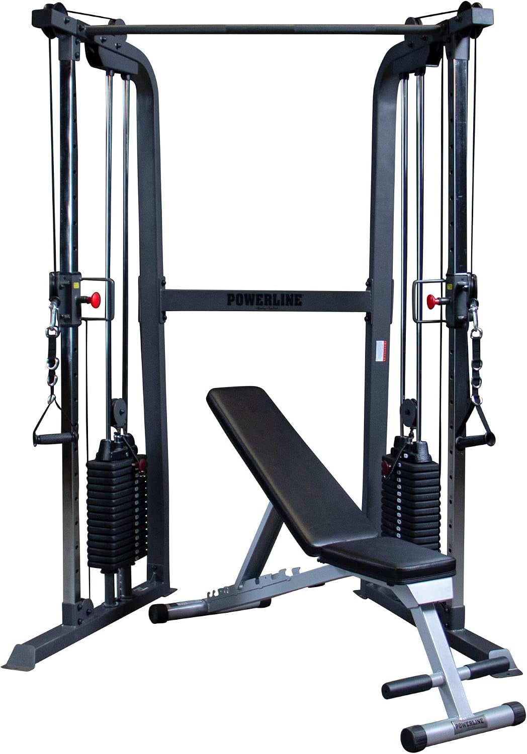 Powerline Cable Crossover Exercise Machine for Home & Commercial Gym, Functional Training Center with Dual Weights Stack for Cable Workout