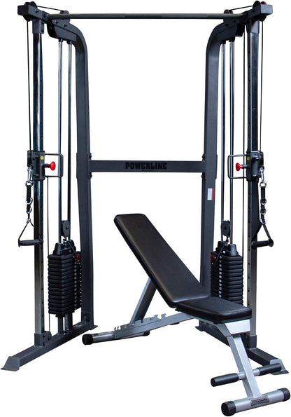 Powerline Cable Crossover Exercise Machine for Home & Commercial Gym, Functional Training Center with Dual Weights Stack for Cable Workout