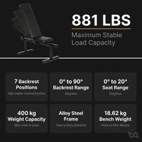 Adjustable Weight Bench, Foldable Workout Bench for Home Gym Use, Weight Bench with 881 LBS Weight Capacity-Black — Results & Stats