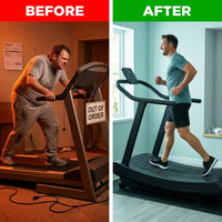 Manual Curved Treadmill Designed for HIIT Training, Self-Powered, 4 Resistance Levels, 440 lb Capacity — Before & After