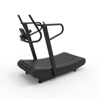 Sturdy Curved Manual Treadmill, Non Electric Motorized Treadmill | 4 Resistance Levels, Display Speed, Time, Distance, Calories, Easy Install, 440LBS Capacity, for Home/Gym/Hotel/Rehab (FBA) — Studio Shot