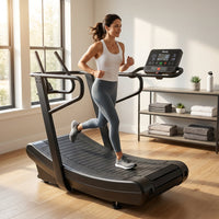 Sturdy Curved Manual Treadmill, Non Electric Motorized Treadmill | 4 Resistance Levels, Display Speed, Time, Distance, Calories, Easy Install, 440LBS Capacity, for Home/Gym/Hotel/Rehab (FBA) — Lifestyle
