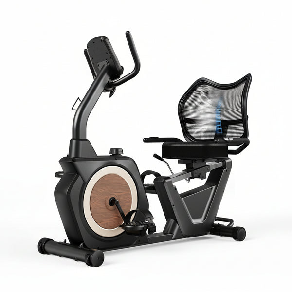 Recumbent Exercise Bike for Seniors Adults with 400LBS, Smart App | Low-Impact Exercise Bike 16 Magnetic Resistance, Wide Cushioned Seat, Back Support and Backlit LCD, Heart Rate Monitoring
