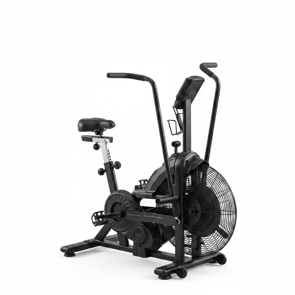 Dual Resistance Air Bike, Magnetic & Air Fan Bike with APP Connection, ISCC plus Certified Wind Bikes, Dual-Action Handlebars for Home Gym HIIT Cardio Full Body Workout (350LBS Capacity)