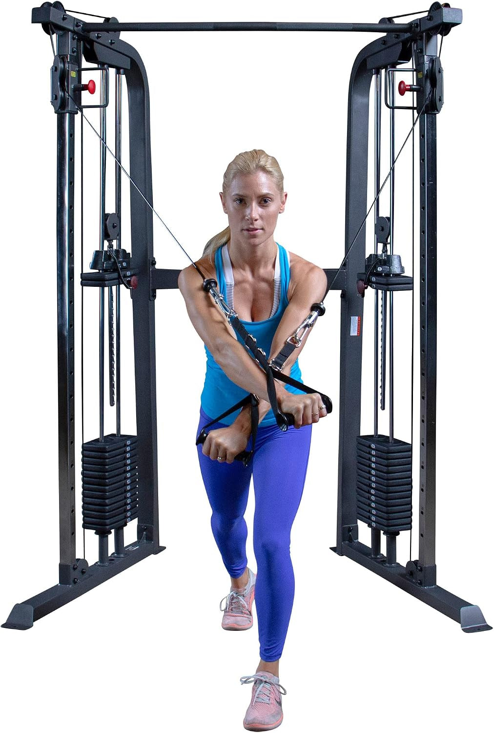 Powerline Cable Crossover Exercise Machine for Home & Commercial Gym, Functional Training Center with Dual Weights Stack for Cable Workout