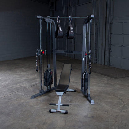 Powerline Cable Crossover Exercise Machine for Home & Commercial Gym, Functional Training Center with Dual Weights Stack for Cable Workout